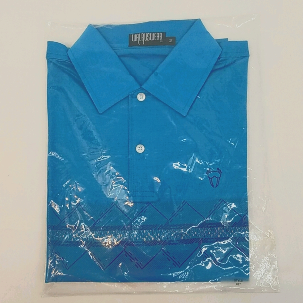 Mens Polo, Golf Shirt Aqua Blue New